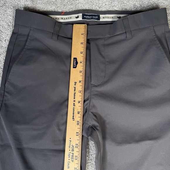 Southern Marsh Pants Mens 30x32 Gray Peterson Performance Zipper Hem Golf Slacks - Picture 9 of 12